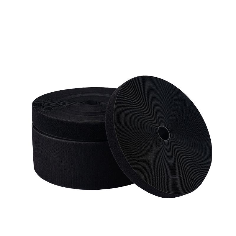 Durable Nylon Hook & Loop Fastener: Adhesive Surface, Cuttable, Long-lasting for Clothing & Bags.