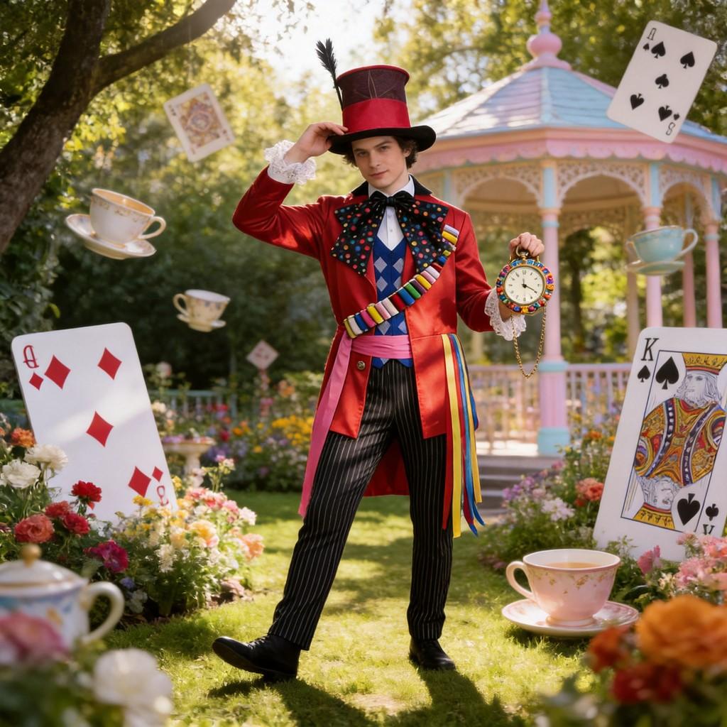 Alice In Wonderland Cosplay Costume With Polyester Fabric For Anime Role Play