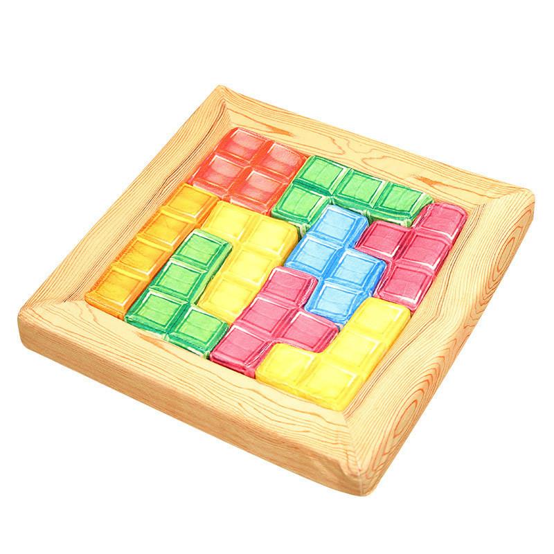 Adorable Cartoon Tetris Plush Cushion Toy Soft Crystal Velvet Sofa Pillow