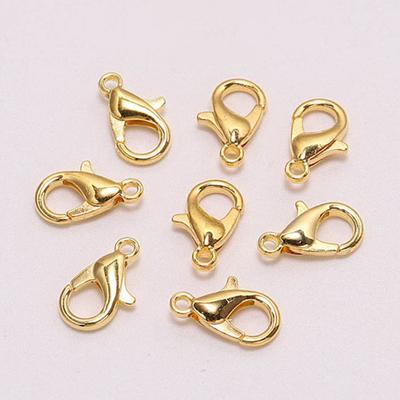 50Pcs Lobster Hooks Plated Multipurpose DIY Bracelet Necklace Key Ring Lobster Clasps Jewelry Findings
