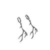 1 Pair Gothic European and American Deer Antler Earrings Fashion Metal Antlers Pendant Earring Personalized Punk Hiphop Jewelry