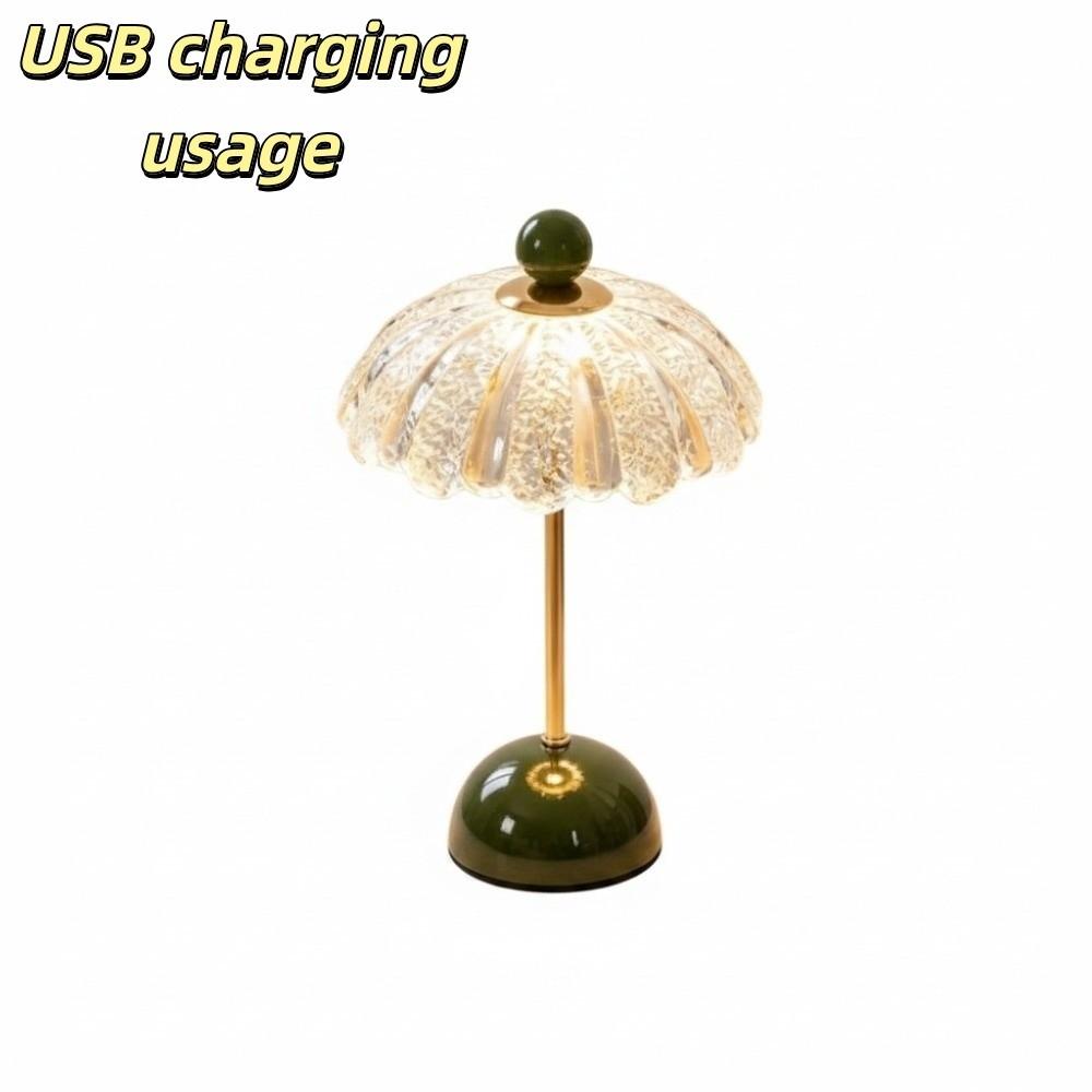 Cream Style Desk Lamp Charging Ambient Night Light Atmosphere Bedside Lamp  Bedroom