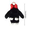 1Pc Bowknot Fashion Children's Toys Cute Pluff Bunny Keychain Lovely Fluffy Rabbit Doll Animal Shape Imitation Mink Fur