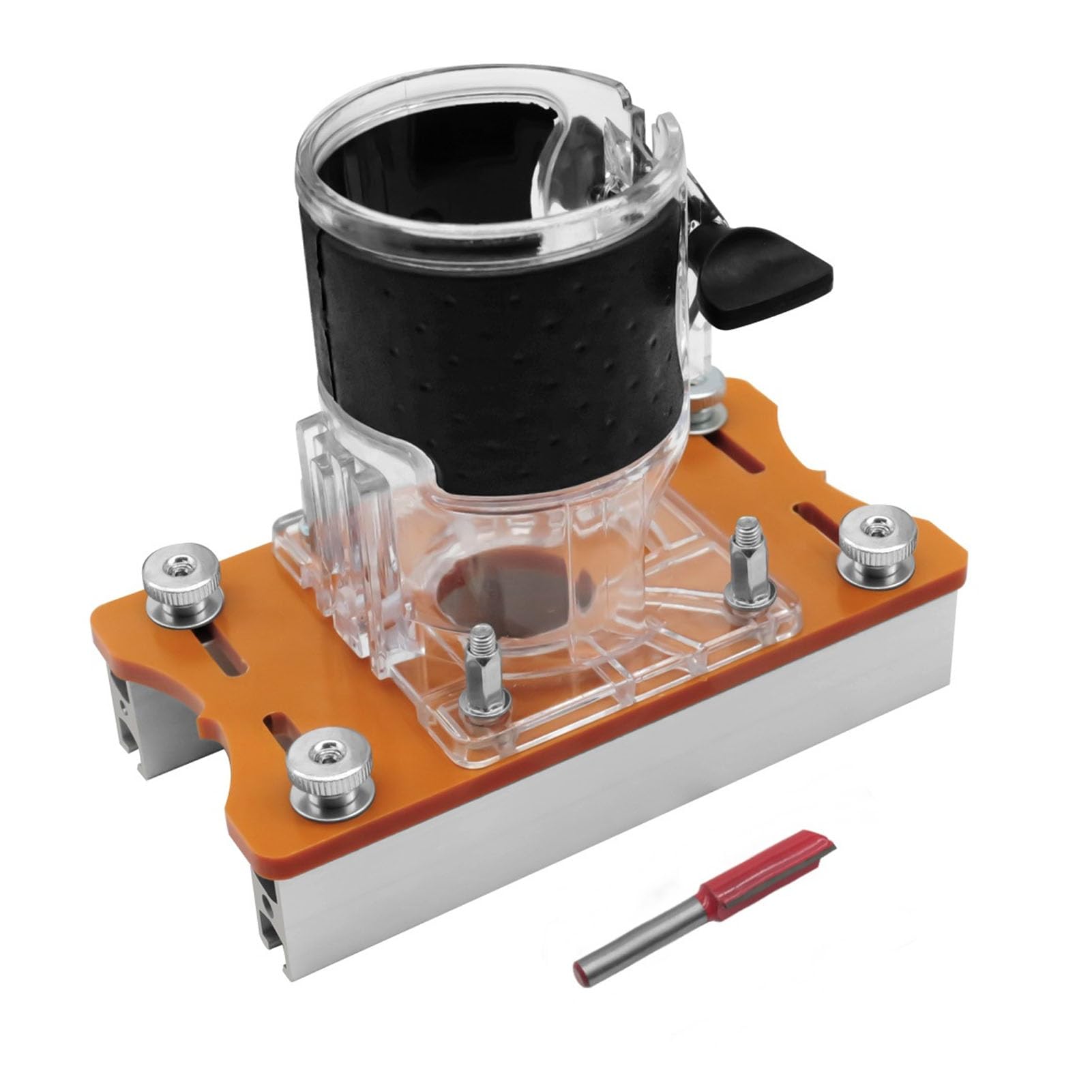 

Woodworking Trimmer Router Slotting Bracket Wood Trimmer Router Base Aluminum Alloy 65mm Inner Diameter Trimming Machine