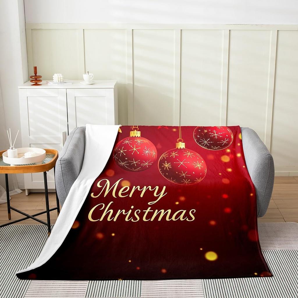 Black Santa Claus Fleece Throw Blanket Queen Kids Christmas Flannel Blanket Plush Fuzzy Xmas African American for Bed Couch
