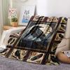 Crow Print Flannel Blanket, High quality Comfortable for All Seasons, Home Decor, Warmth and Comfort, Perfect for Christmas Gifts47