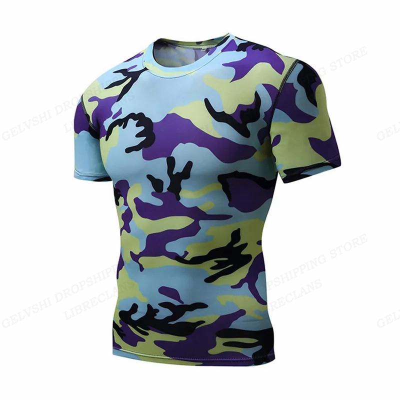 Summer Round Neck 3D Camouflage Print Top Fashionable Outdoors Casual Short Sleeved Men's T-shirts