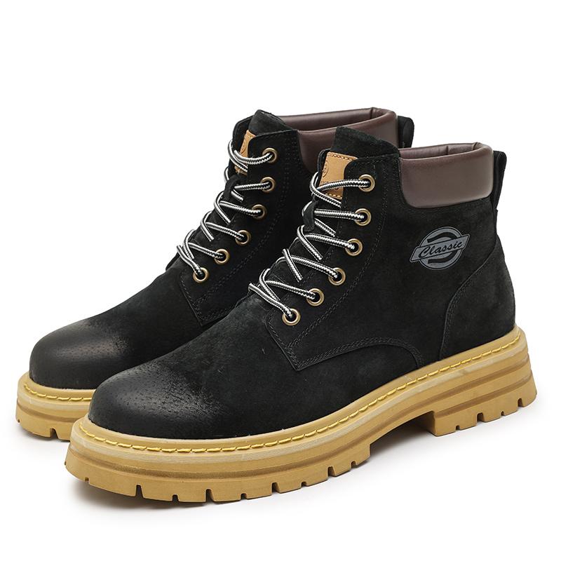 

Модные роскошные классические нескользящие мужские ботильоны, брендовые мужские удобные мотоциклетные ботинки, новое поступление, мужские высокие ботинки на шнуровке для ходьбы 44 чёрный