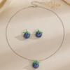 Fresh Lemon Fruit Dangle Earrings Pendant Necklace Matching Jewelry Set Summer Fruit Themed Accessory for Women
