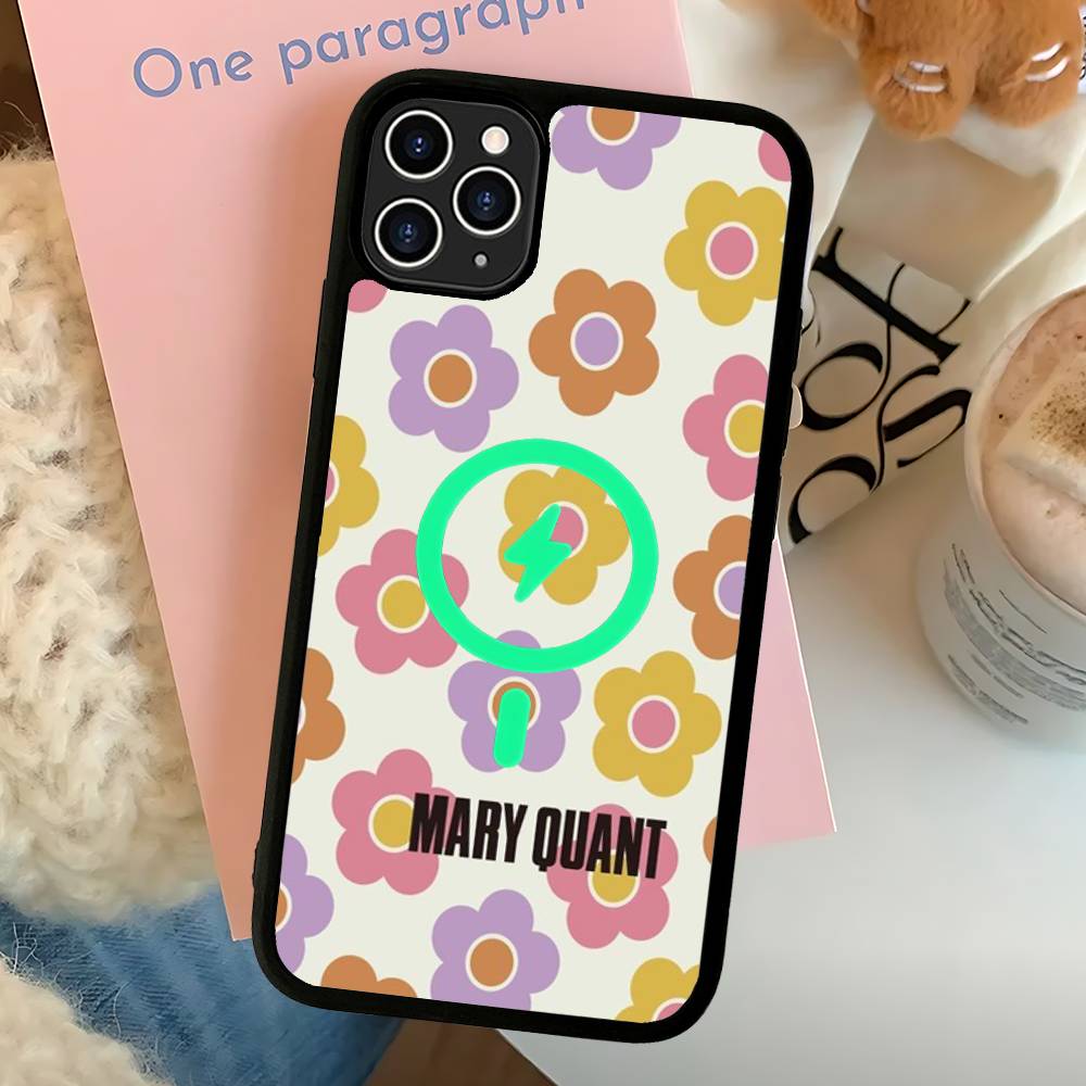 Fashion M-Mary Q-Quant For Magnetic Wireless Phone Case For IPhone 17 16 15 14 13 12 11 Pro Max Plus Mag Phone Cover