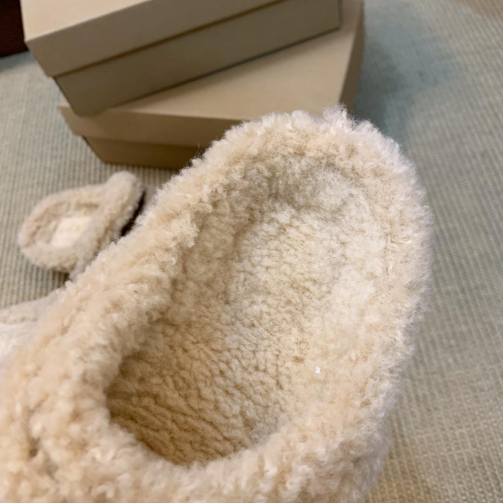 Women's Winter Fluffy Slippers Fur House Slippers For Women Platform Furry Living Room Shoes Female Thick Warm Floor Sandals
