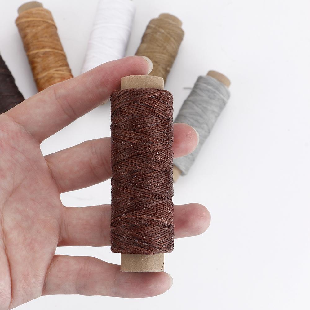 8pc Colorful Premium Durable Leather Waxed Threads, Mixed Color Sewn Repairing Cords for DIY Sewing Leatherwork Crafting Project