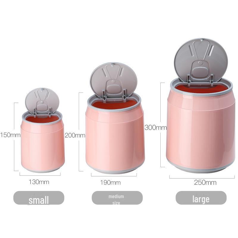 

Мини-корзина для мусора с крышкой в виде банки кока-колы для дома и офиса Large 13L розовый