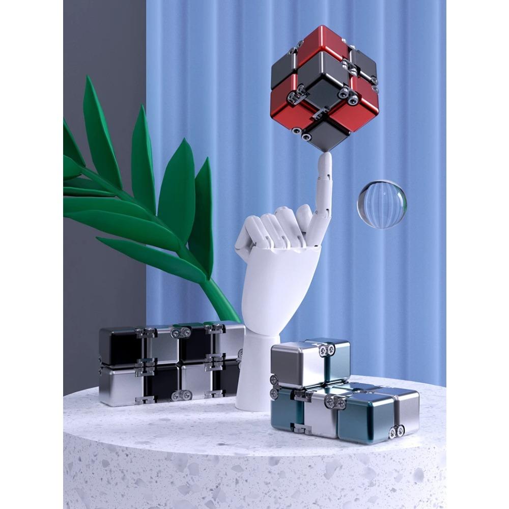 Metal DIY Infinite Cube Stress Relief Antistresse Fidget Toy Best Relieve Stress Attention and Concentration Adults Anxiety Lure