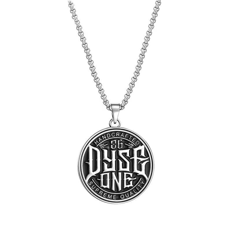 Unisex Round Pendant Long Necklace - Trendy Hip Hop Style with Sweater Chain and Korean Flair