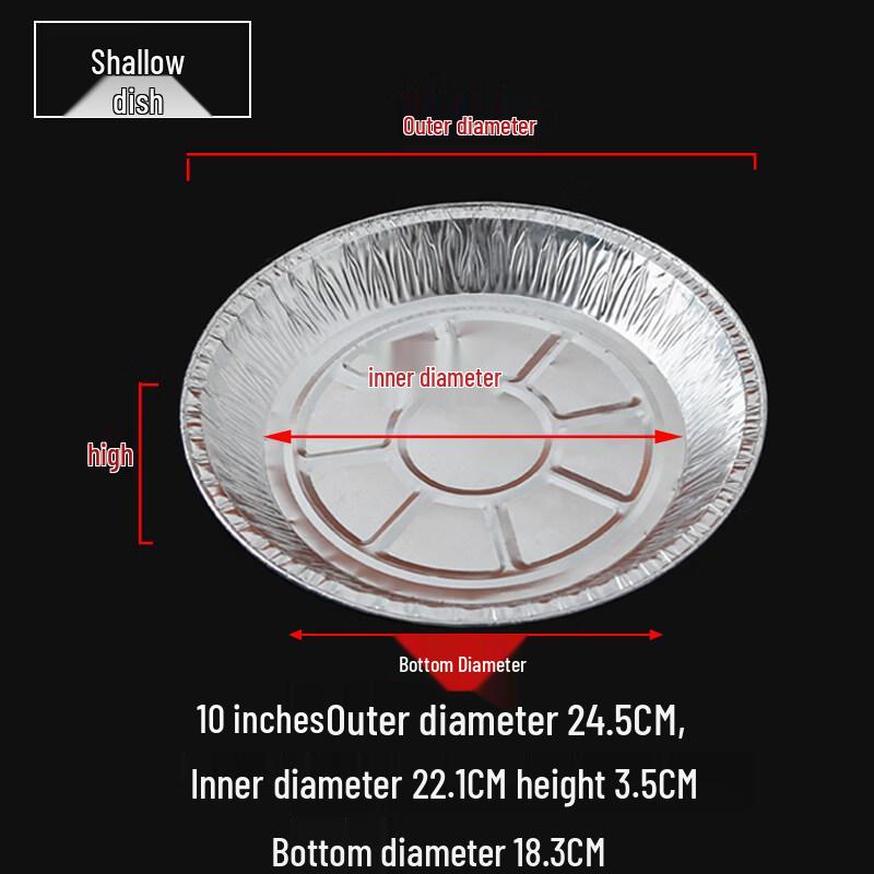 Kashicong Round Aluminum Foil Containers for BBQ & Picnic