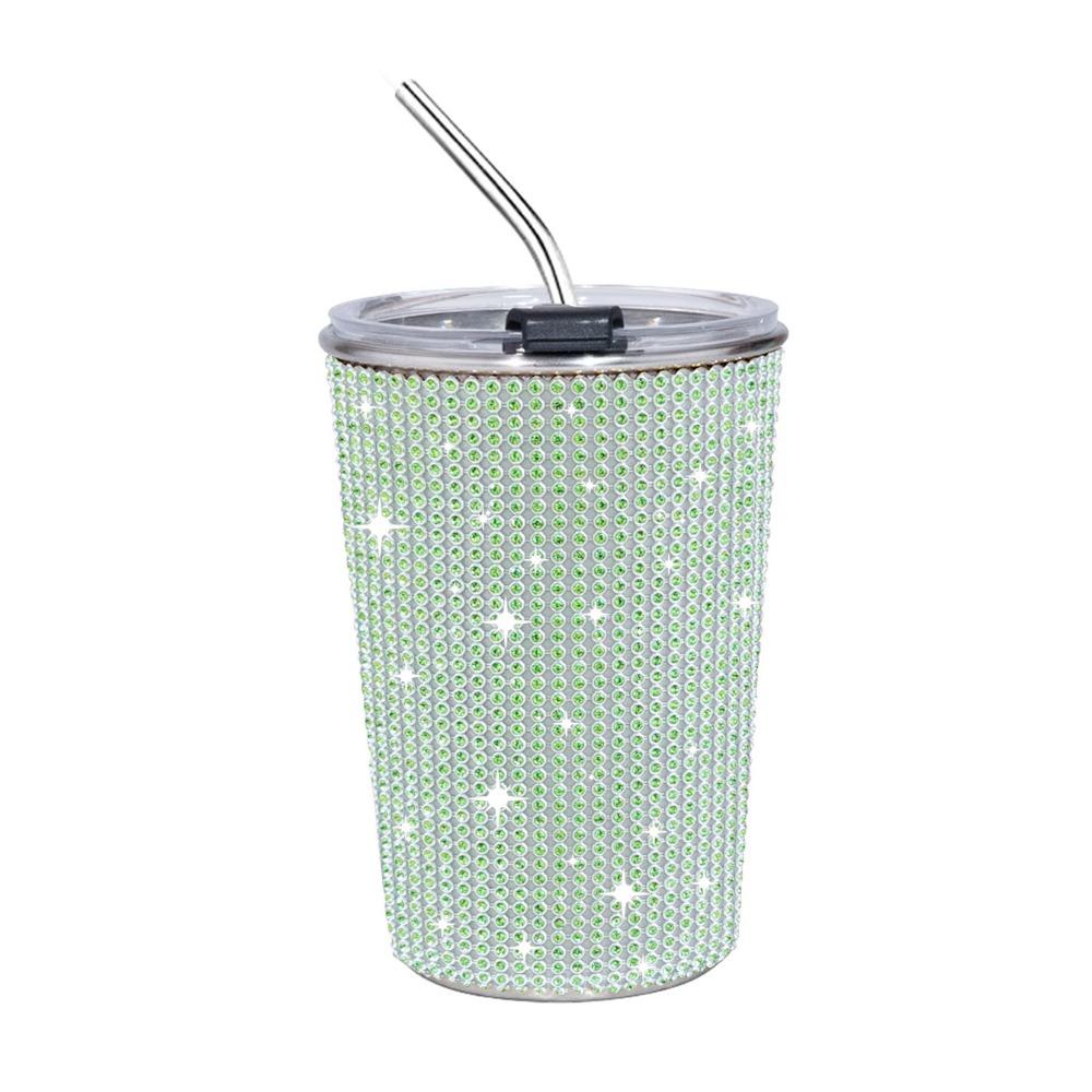 500ml Rhinestone Water Cup Sparkling Bling Stainless Steel Water Bottle Reusable Unbreakable Glitter Coffee Mug Bridemaid Gift