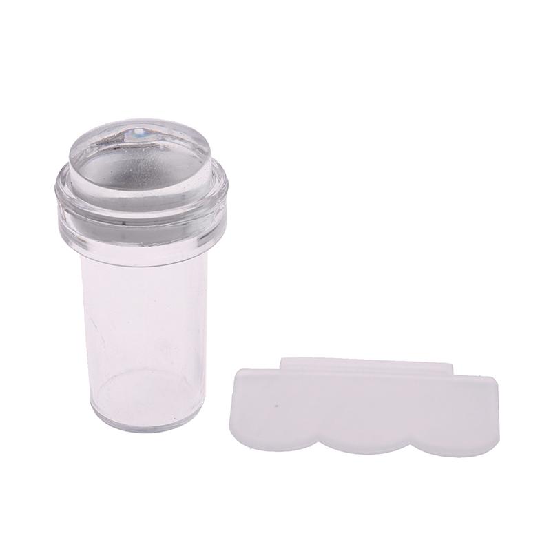 Pure Clear Jelly Silicone Nail Art Stamper Scraper Nail Stamp Stamping Tool
