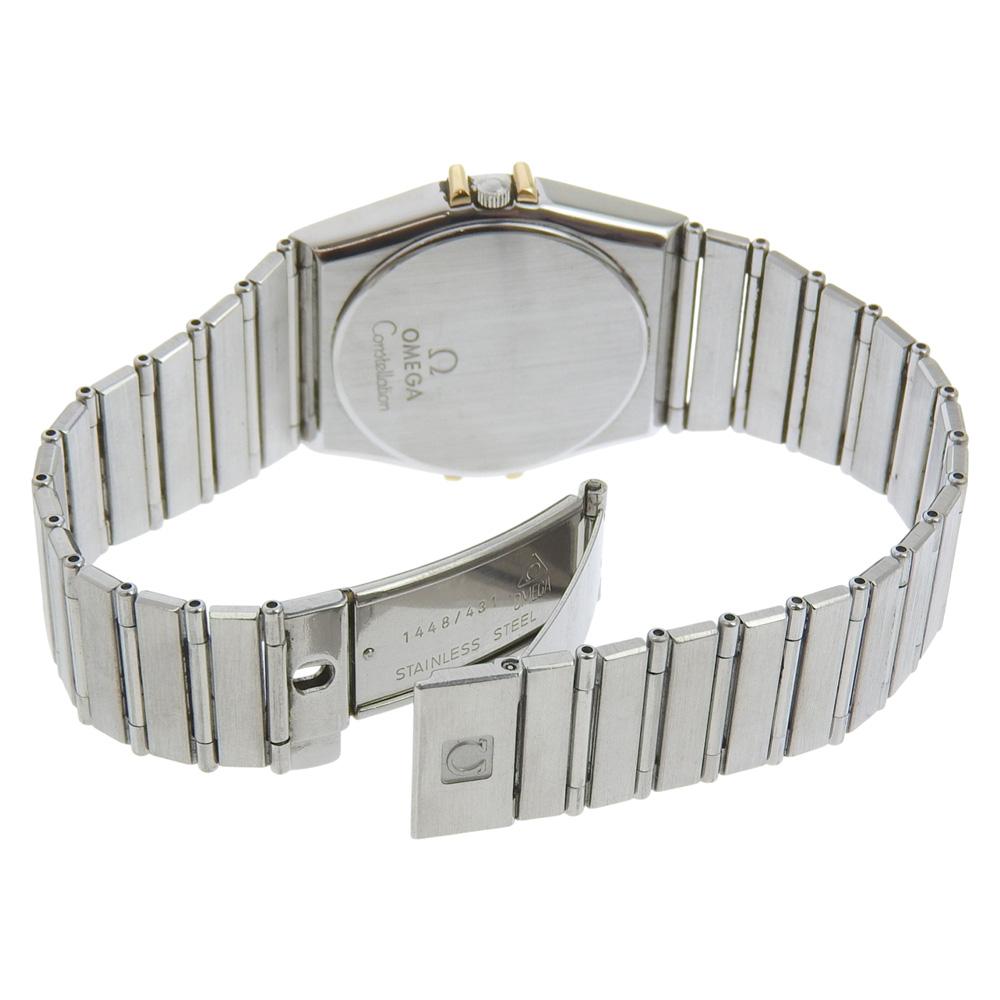 OMEGA Constellation Watches Date goldDial Stainless Steel Quartz Analog display unisex Used