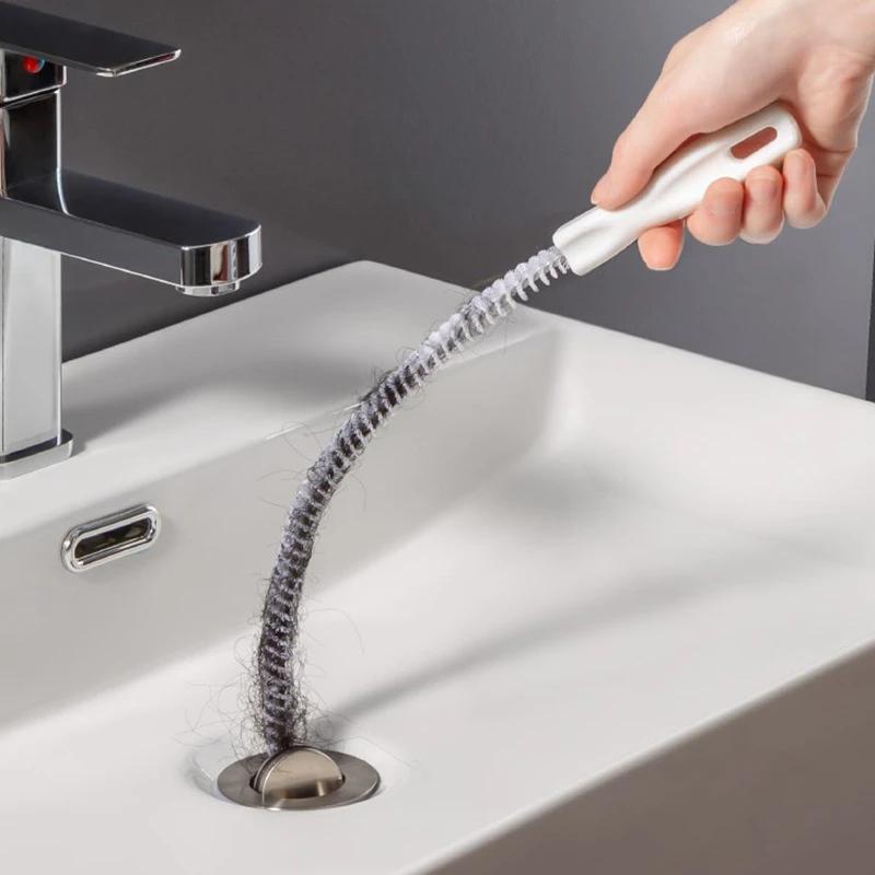 Sewer Hair Catcher Kitchen Sink Cleaning Tools, Drain Snake Pipe Dredging Tools, Clog Remover Drain Relief Auger Cleaner Tool