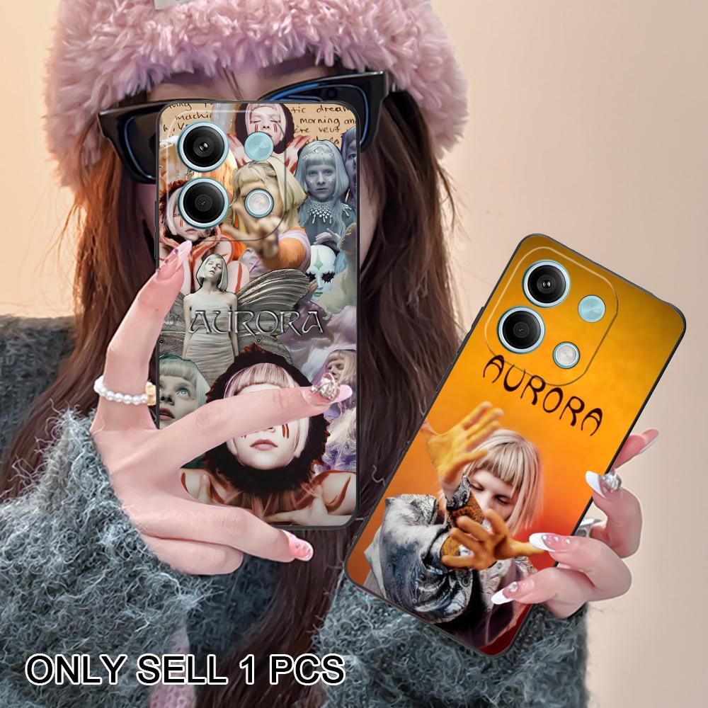 Aurora Aksnes Matte TPU Mobile Phone Case for Xiaomi Redmi 15 14 13 12 A5 3 2 1 C Plus 4G 5G Colorful Printing Cover