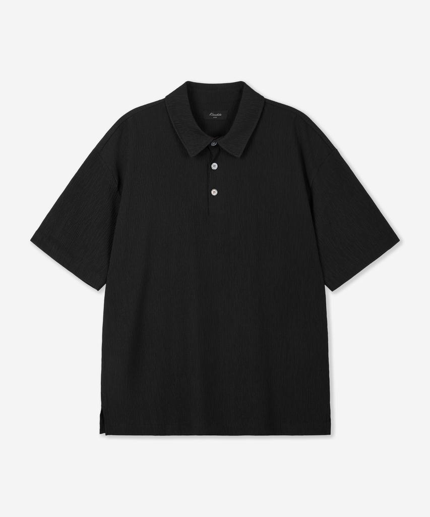 Tienjiti Kinoshita Seersucker Polo (Black) Tnts6E201Bk