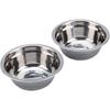 Pet Bowl, Stainless Steel Double Cat Dog Waterer Bowls Elevated Dog Feeder Pet Food Water Bowls with Retro Iron Stand Double Diner Feeder Bowls