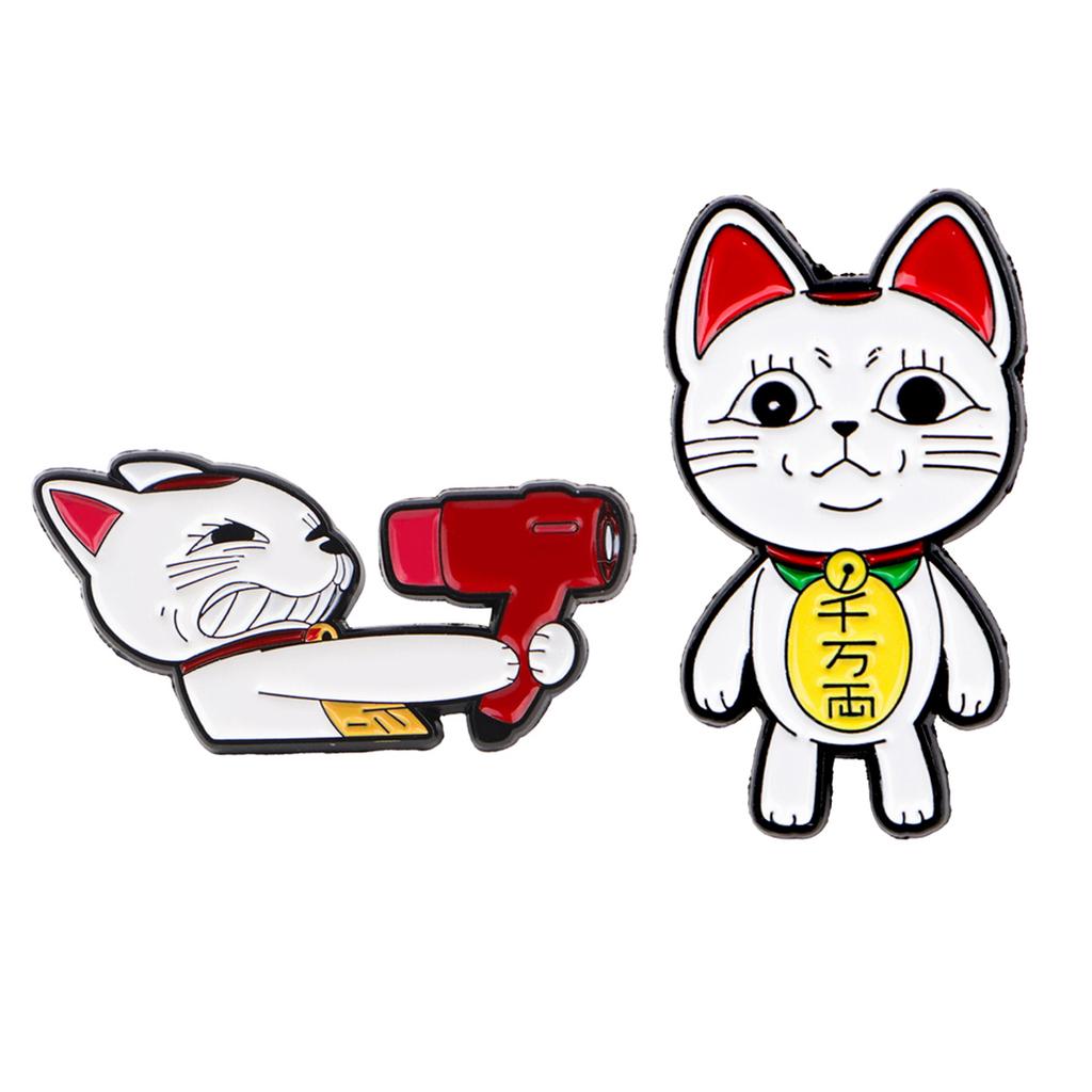 Cute Cat Enamel Pin Anime Movie Badges on Backpack Manga Brooch Set Hat Lapel Pins Cartoon Jewelry Cosplay Accessories Toys Gift