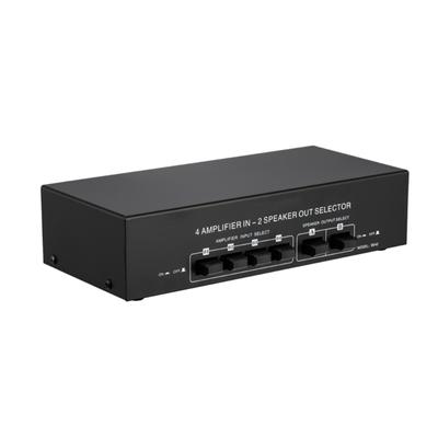 4 In 2 Out Passive Power Amplifier Speaker Selector Selection H 300W for Each Channel