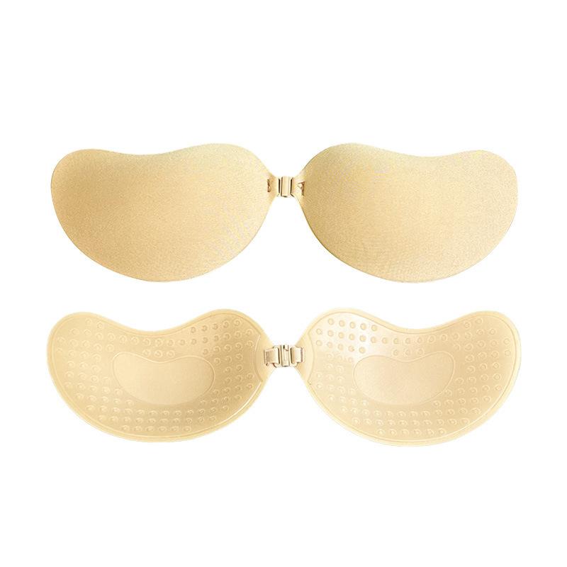 Mango‑Shape Adhesive Bra Breathable Push‑Up Strapless Invisible Bra Front‑Clip Sticky Bra For Wedding Dresses