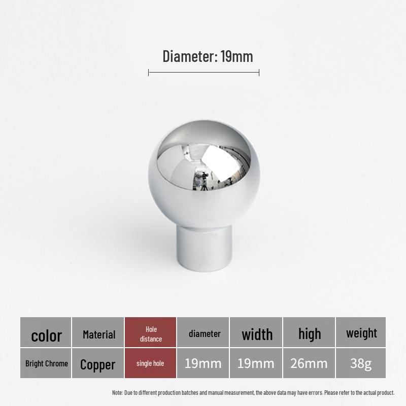 French Brass Single-Hole Silver Drawer Pull with Light Luxury Handle