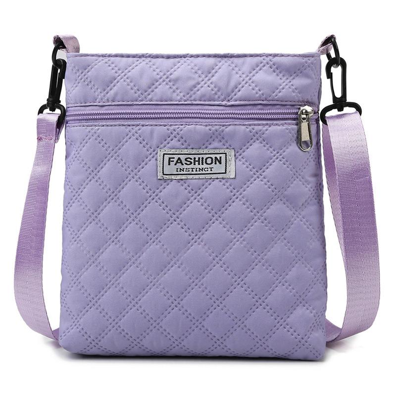 Simple Solid Color Rhombus Messenger Bag Women's New Casual Simple Shoulder Bag Light and Versatile Messenger Small Square Bag Women