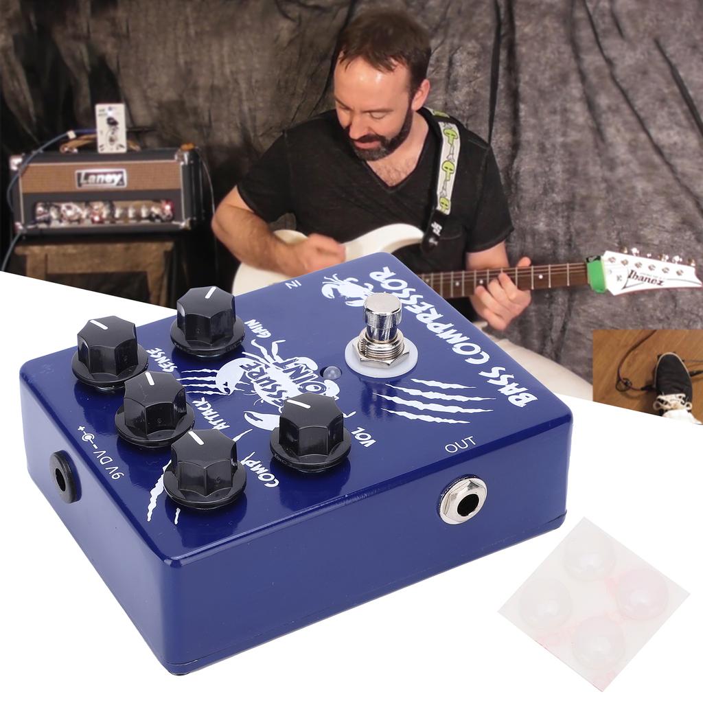 Bass Compressor Pedal Pressure Point Effect True Bypass AluminiumAlloy Shell CP45