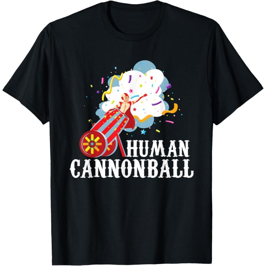 Человек-пушка - Цирковая вечеринка по случаю дня рождения Цирковой костюм Футболка XXXXXL чёрный