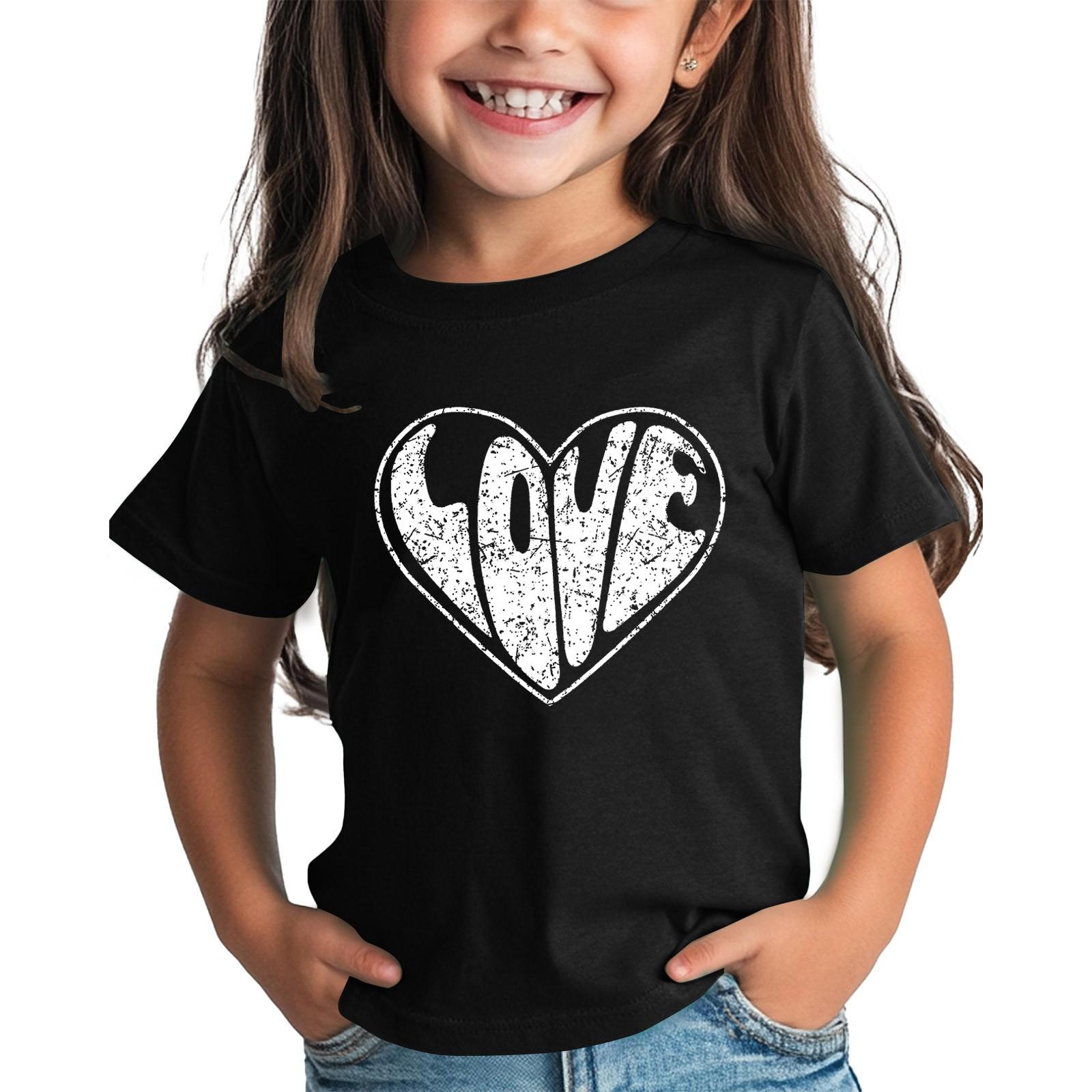 

Рубашка на День святого Валентина для малышей, девочек и мальчиков, милые футболки с сердечками, детские футболки на День святого Валентина 150