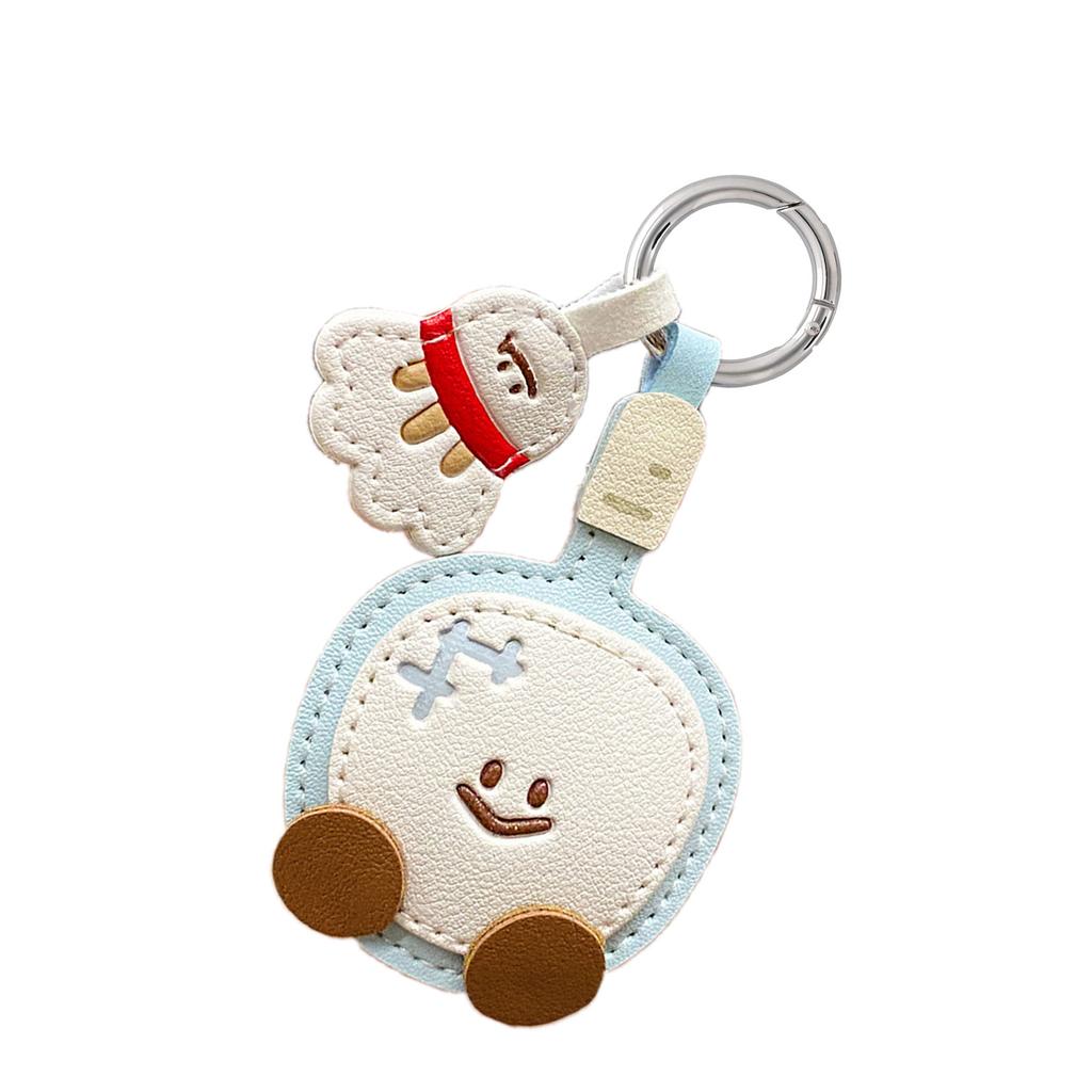 Badminton Table Tennis Car Keychain PU Leather Decoration for Sports Fan Travel Accessory