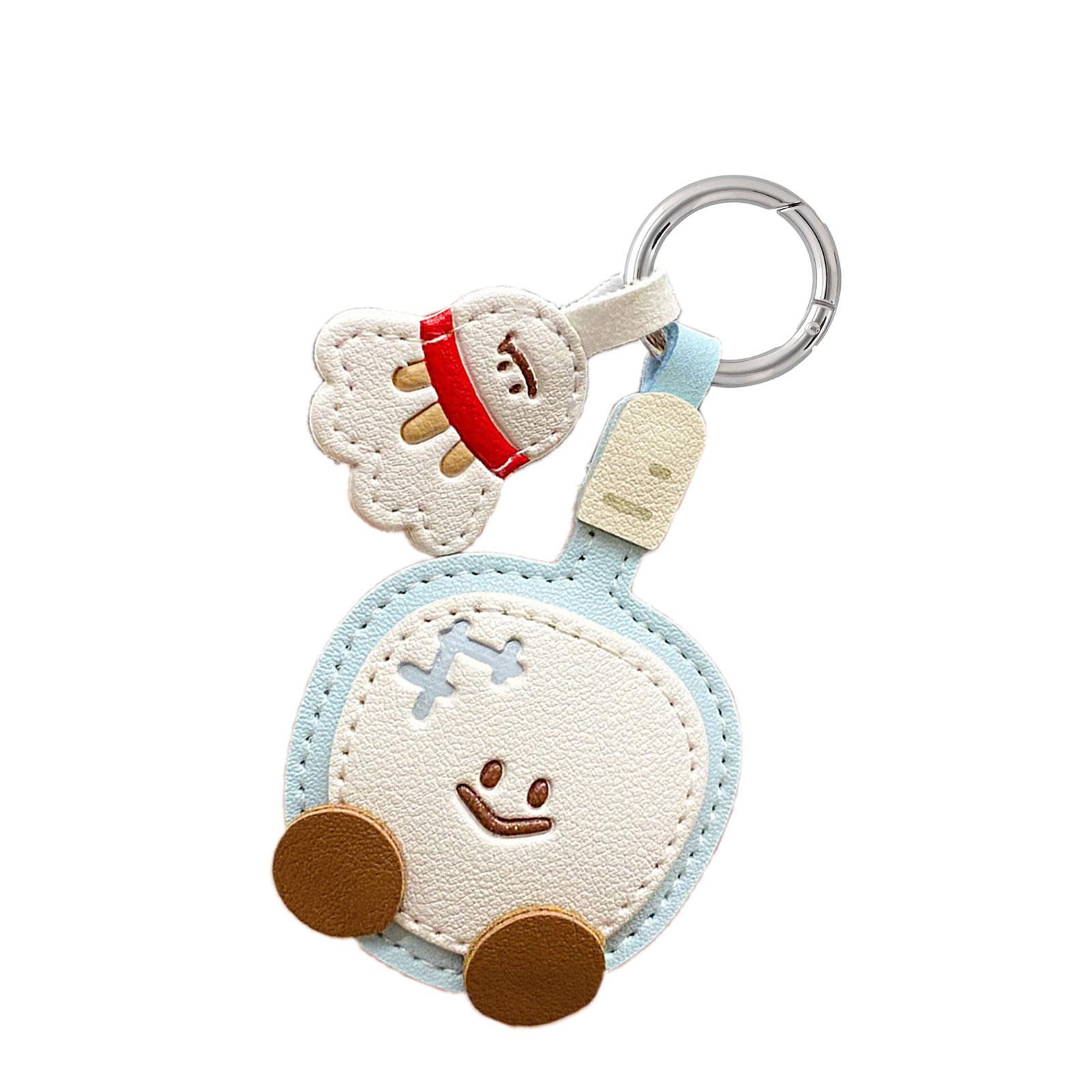 

Badminton Table Tennis Car Keychain PU Leather Decoration for Sports Fan Travel Accessory