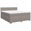 Maison Exclusive - Sommier à lattes de lit avec matelas Taupe 180x200 cm Tissu