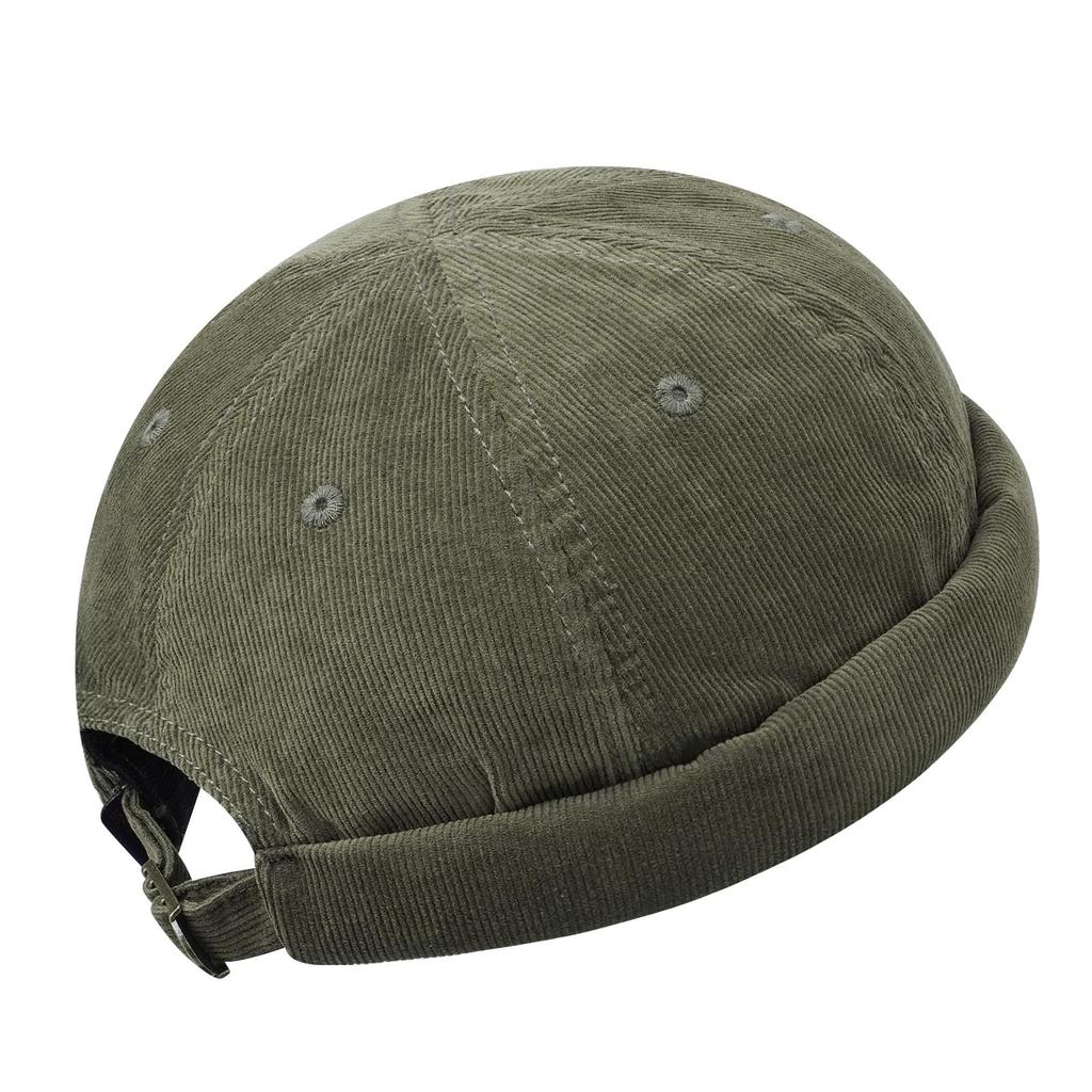 Croogo Roll Small Face Round Watch Solid Stylish Hat Cap, No-Brim, Cotton, Fisherman's Cap, Effect, Shape, Cap, Spring, Autumn, Winter, Color, Unique,