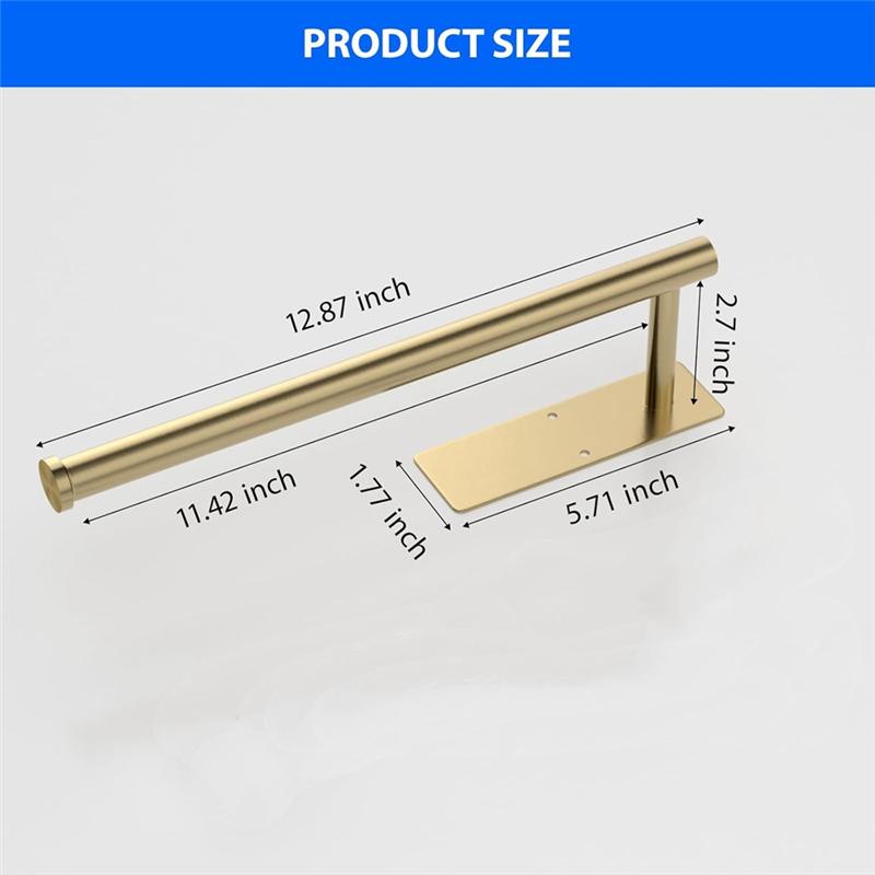 A95I-Paper Towel Holder Under Cabinet, Self-Adhesive,No Drilling, Stainless Steel, Wall-Mounted For Kitchen, Home, RV
