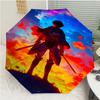 Attack On Titan1 Print Automatic Umbrella, 8 Rib Iron Frame, Plastic Handle, Suitable for Outdoor Travel &Daily , Ideal Gift