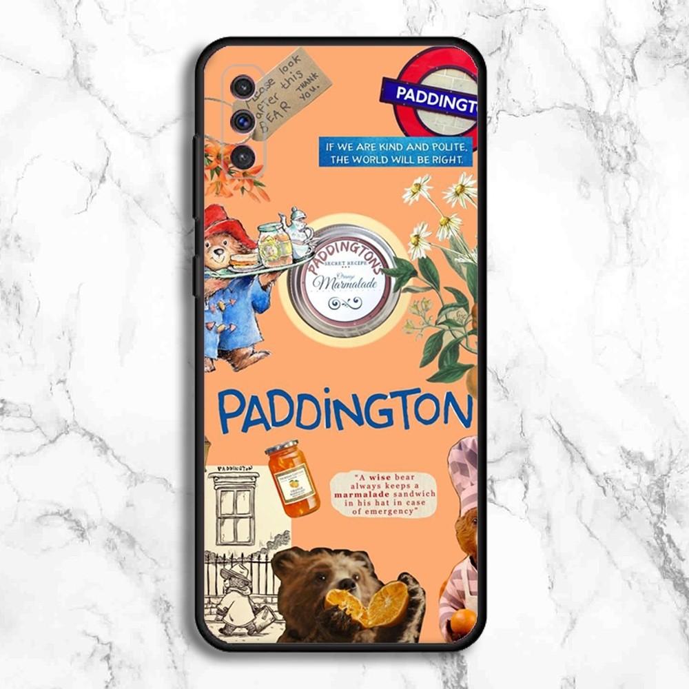 Paddington Bear Cute Phone Case For Samsung Galaxy A13,A21s,A22,A31,A32,A52,A53,A71,A80,A91 Soft Black Phone Cover