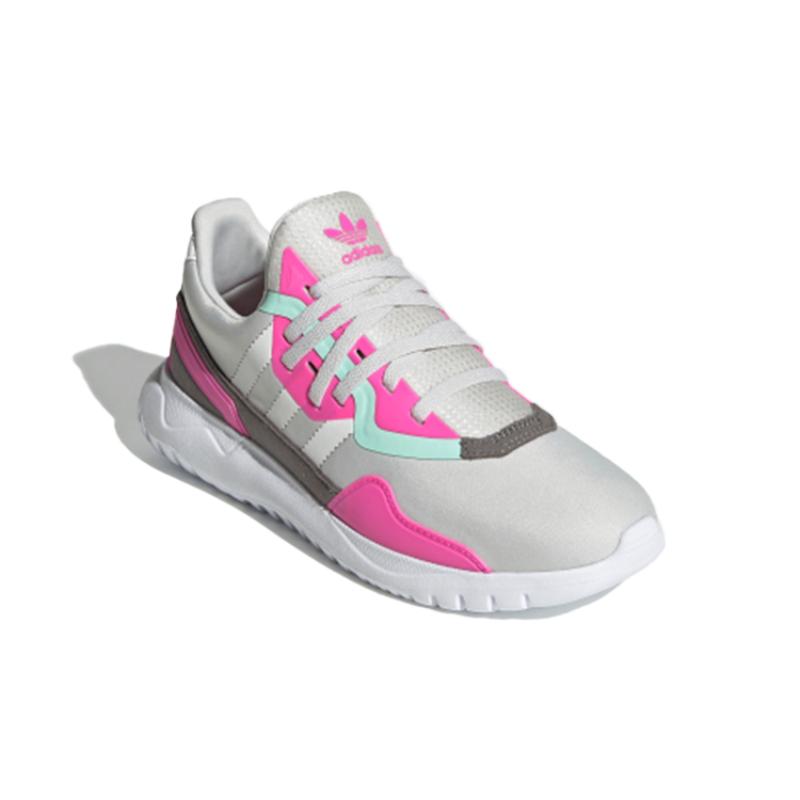 adidas Originals Flex Collection Abrasion Resistant Breathable Low Top Kids Lifestyle Shoes Gray Pink Sneakers FX5320