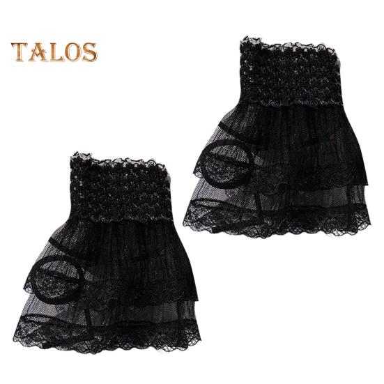 

1 пара женских выпускных перчаток, прозрачные кружевные ажурные оборки, тонкие манжеты на запястье, без пальцев, для выступлений, невесты, свадебные варежки чёрный