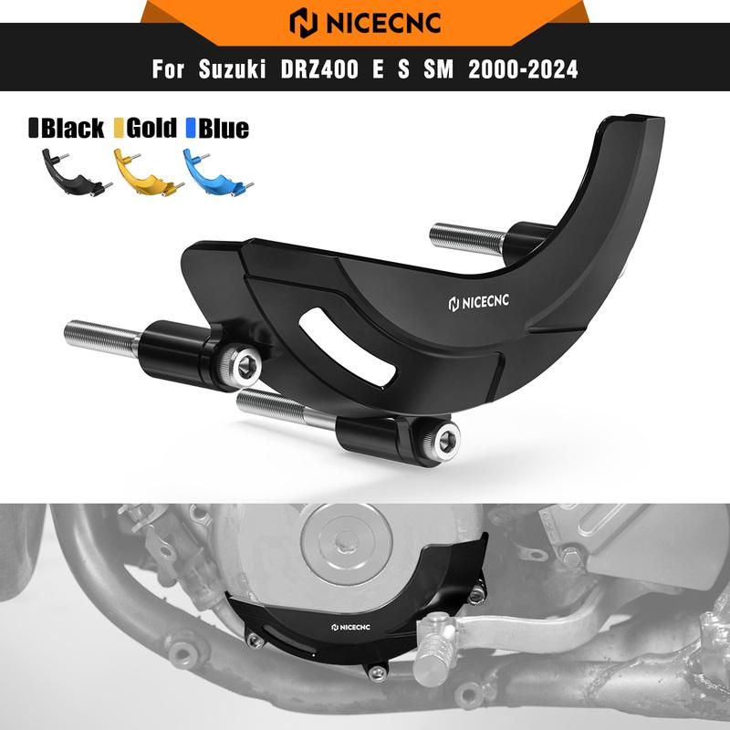 NICECNC Für Suzuki DRZ400S DRZ 400 S 2000-2024 DRZ400SM DRZ 400 SM 2005-2024 Motorrad Motor Kupplungsschutz Zündabdeckung