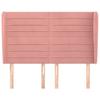 Headboard with Ears Pink 147 X 23 X 118 128 Cm Velvet