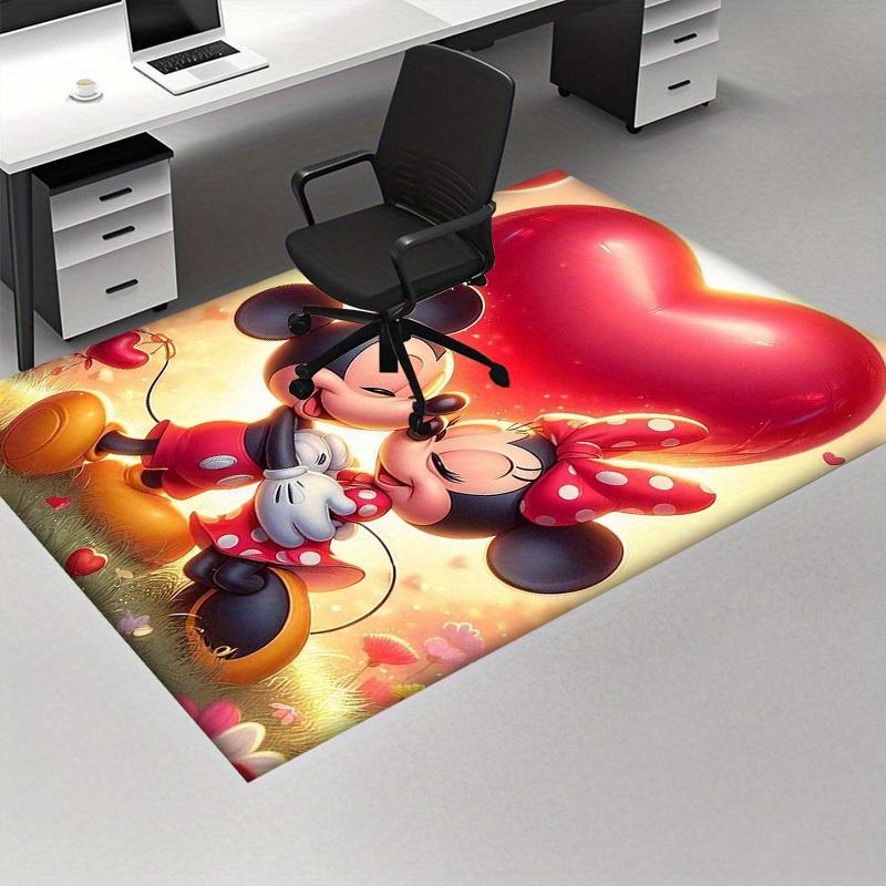 1pc,"Mickey & Minnie Mouse Romantic Valentine's Day Home Decor Rug - Perfect for Living Room, Office Desk Mat, Outdoor Carpet Gift Idea"H067