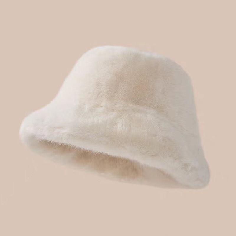 Women's Faux Mink Fur Winter Fisherman Hat - Ethnic Style, Windproof, Warm, Ear Protection, Versatile Plush Mongolian Design