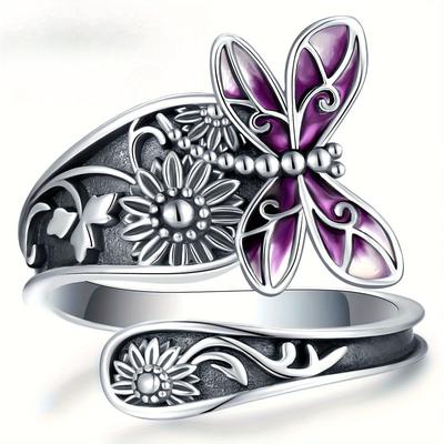 Ladies' Open Ring, Bohemian Victorian Thumb Jewelry, Fashionable and Personalized Punk Carving Cross Pattern, Versatile for All Seasons