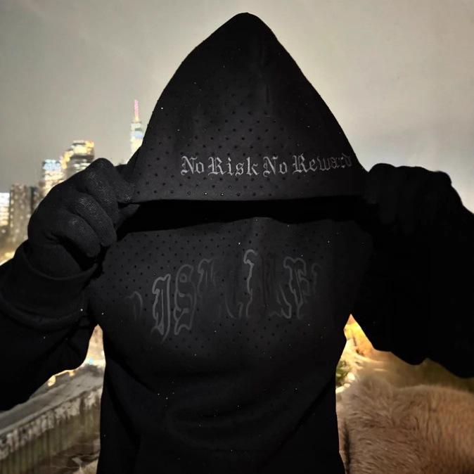 2025 Unisex Black Series Trendiges Kapuzensweatshirt mit langen Ärmeln